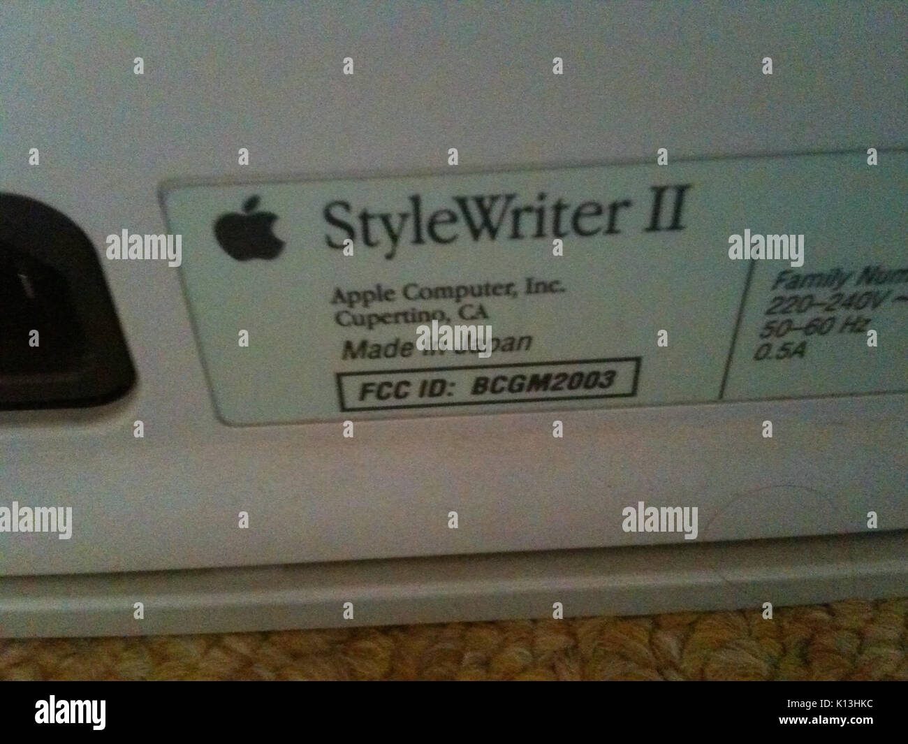 Lo stile Apple Writer II logo Foto Stock
