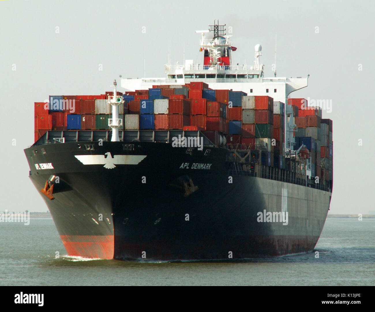 APL Danimarca IMO 9231250, al porto di Anversa, Belgio 12 Ott 2005 Foto Stock