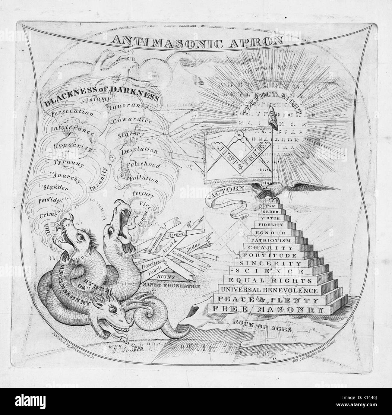 Grembiule Antimasonic 1831 Foto Stock