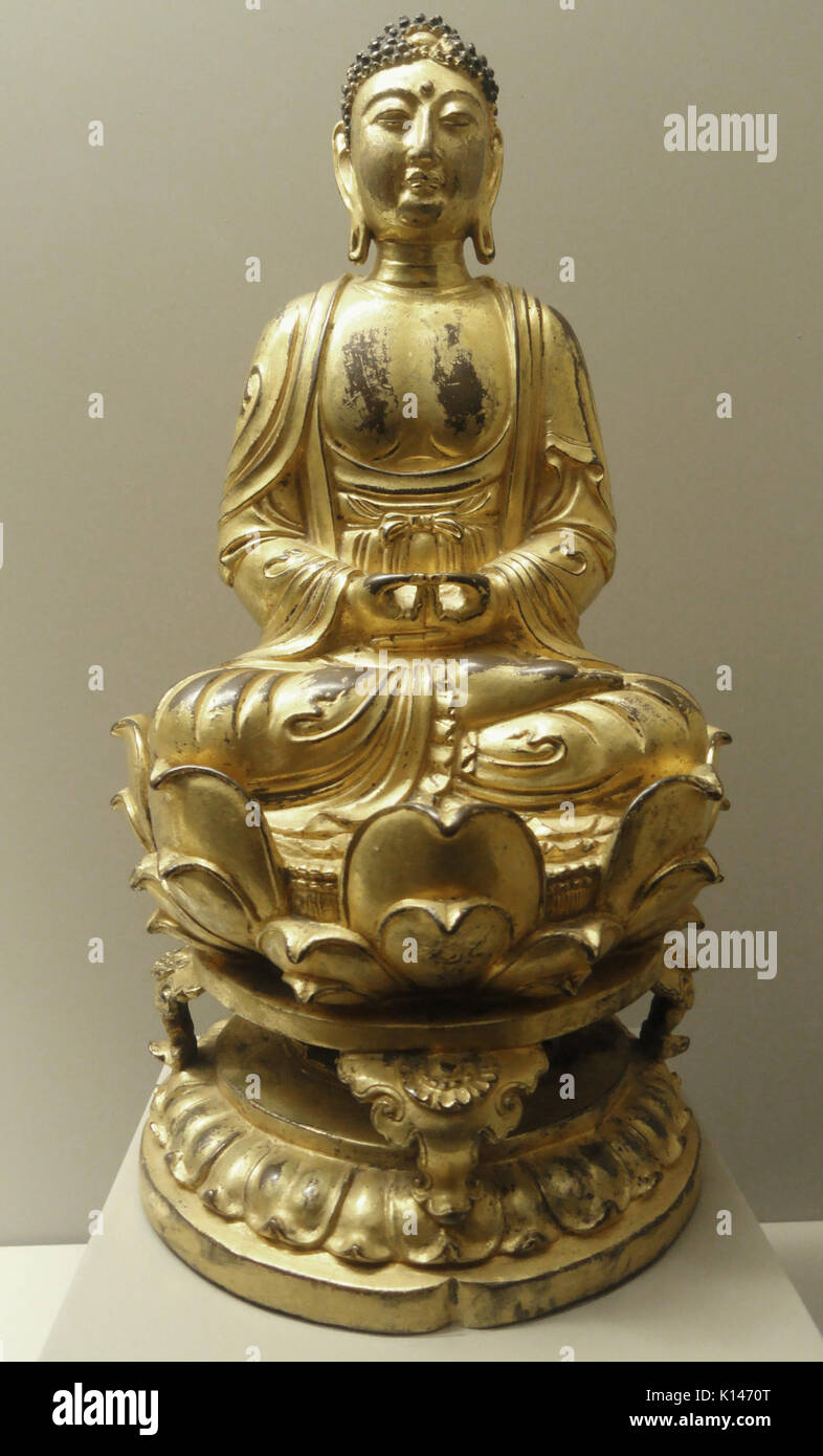 Il Buddha Amitabha della quarantotto voti, Cinese, Dinastia Liao, decimo al inizio del XI secolo Nelson Atkins Museum of Art DSC09129 Foto Stock