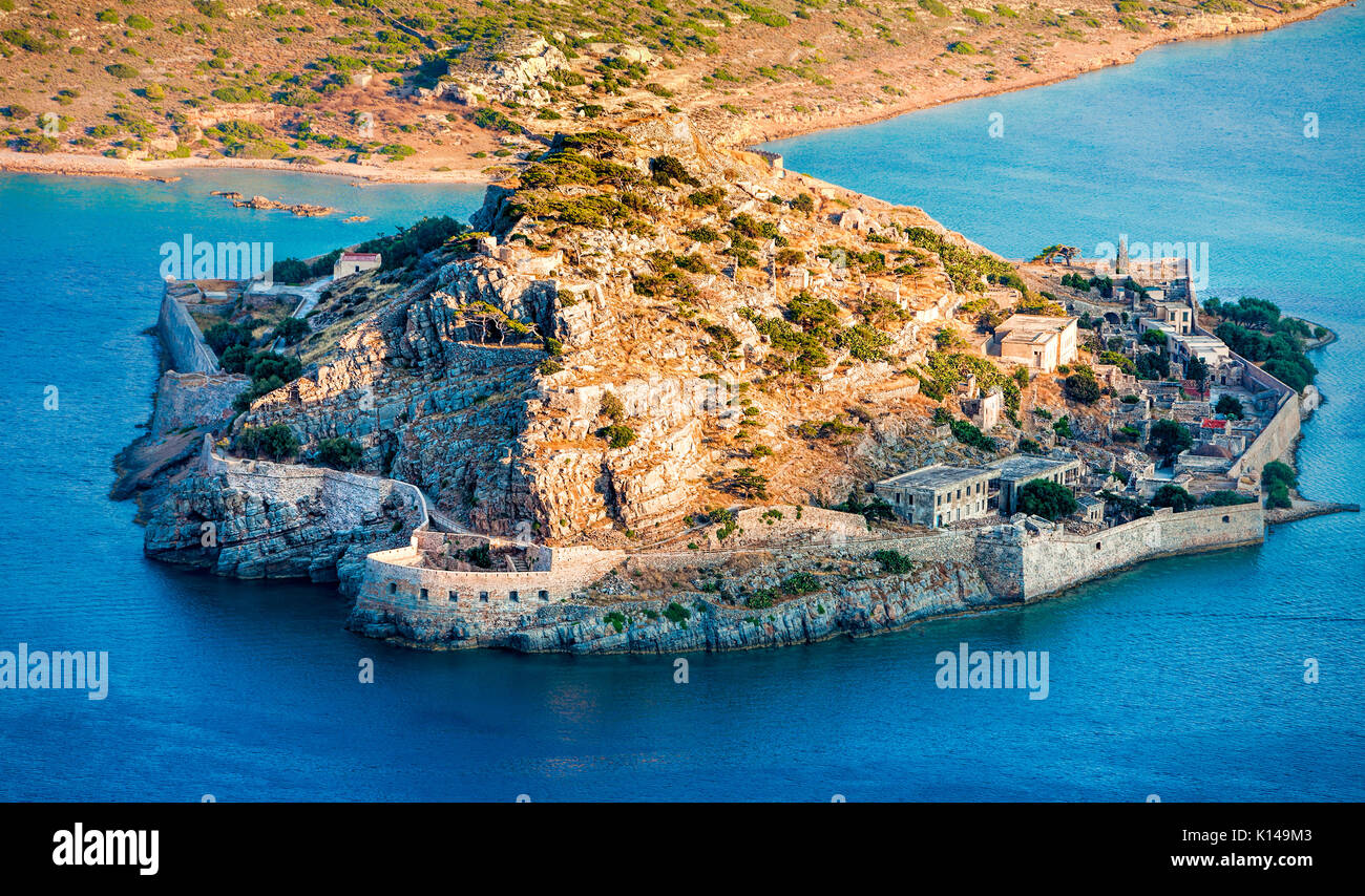 Isola di Spinalonga, Creta, Grecia Foto Stock