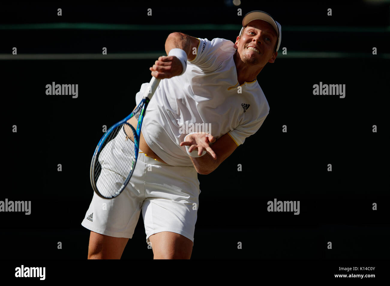 Tomas BERDYCH della Repubblica ceca al singolo maschile - campionati di Wimbledon 2017 Foto Stock