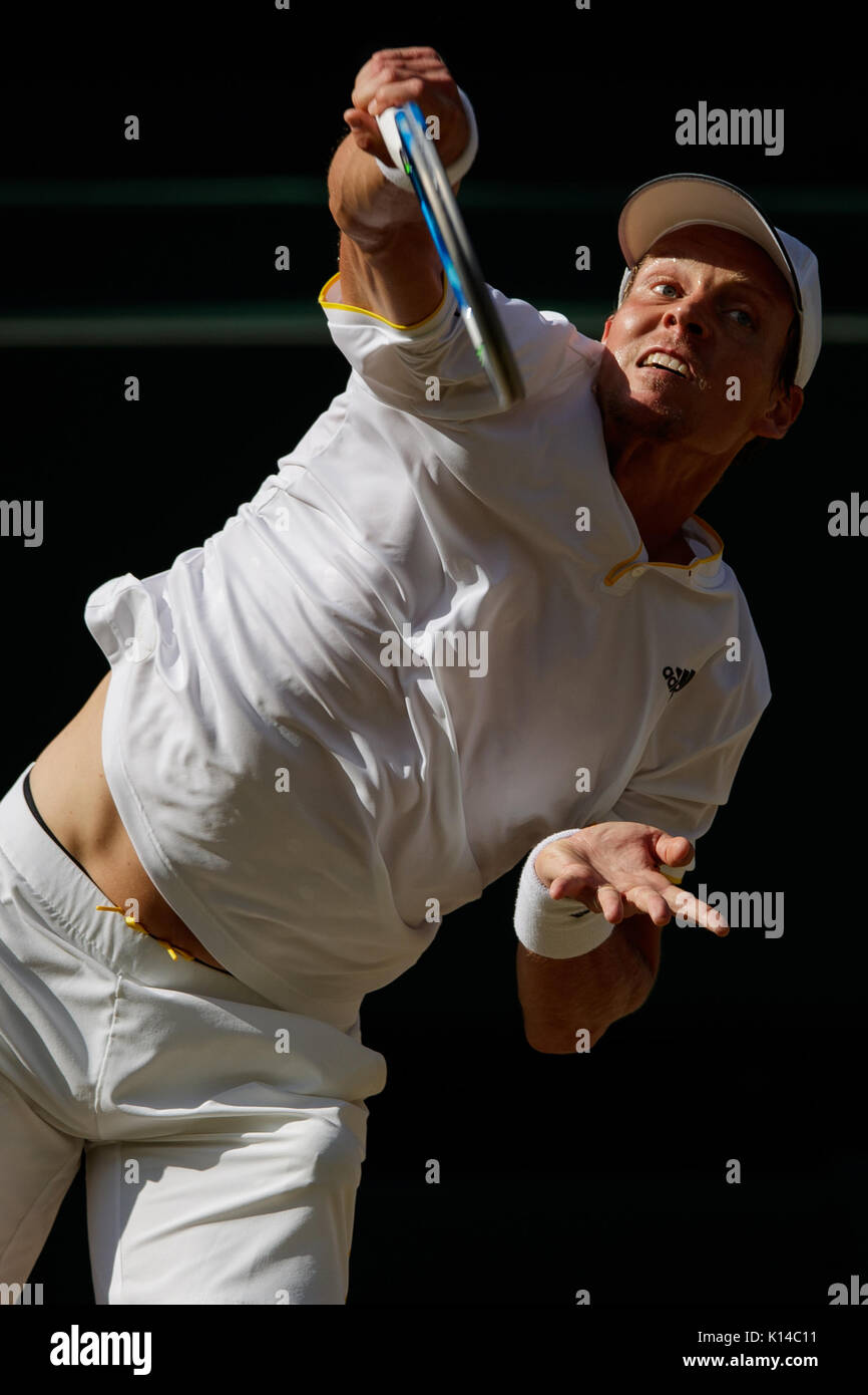 Tomas BERDYCH della Repubblica ceca al singolo maschile - campionati di Wimbledon 2017 Foto Stock