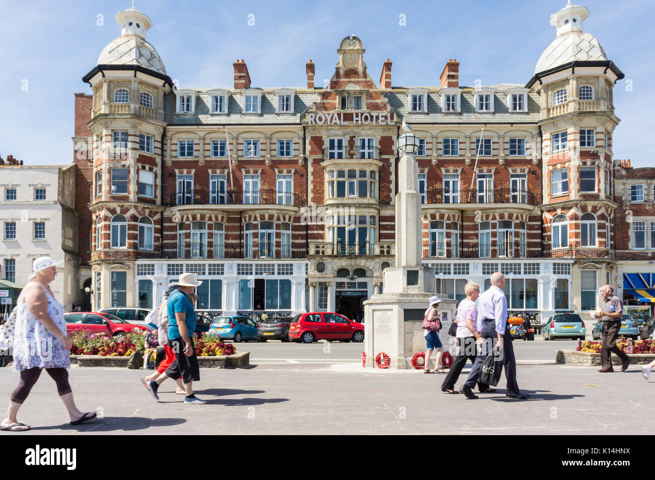 Royal Hotel a Weymouth, una cittadina balneare nel Dorset, Regno Unito Foto Stock