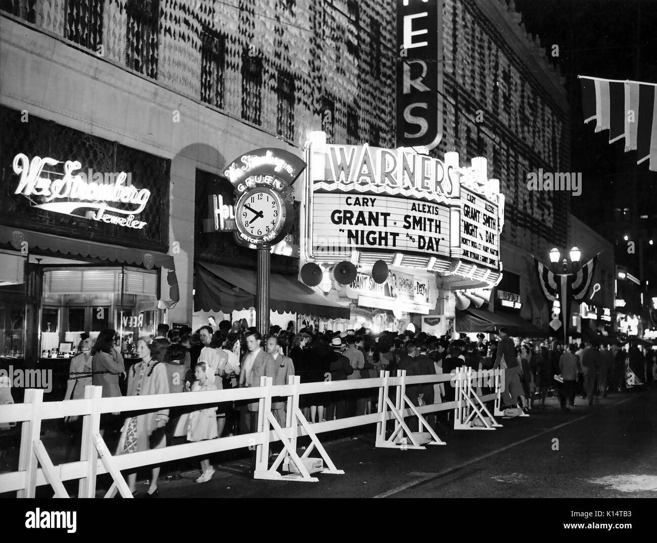 Il giorno e la notte 1946 Warner Bros film si apre su Broadway Foto Stock