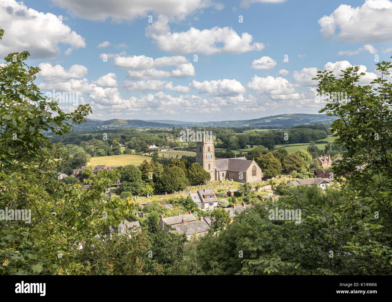 La chiesa, MONTGOMERY, POWYS, Wales, Regno Unito Foto Stock