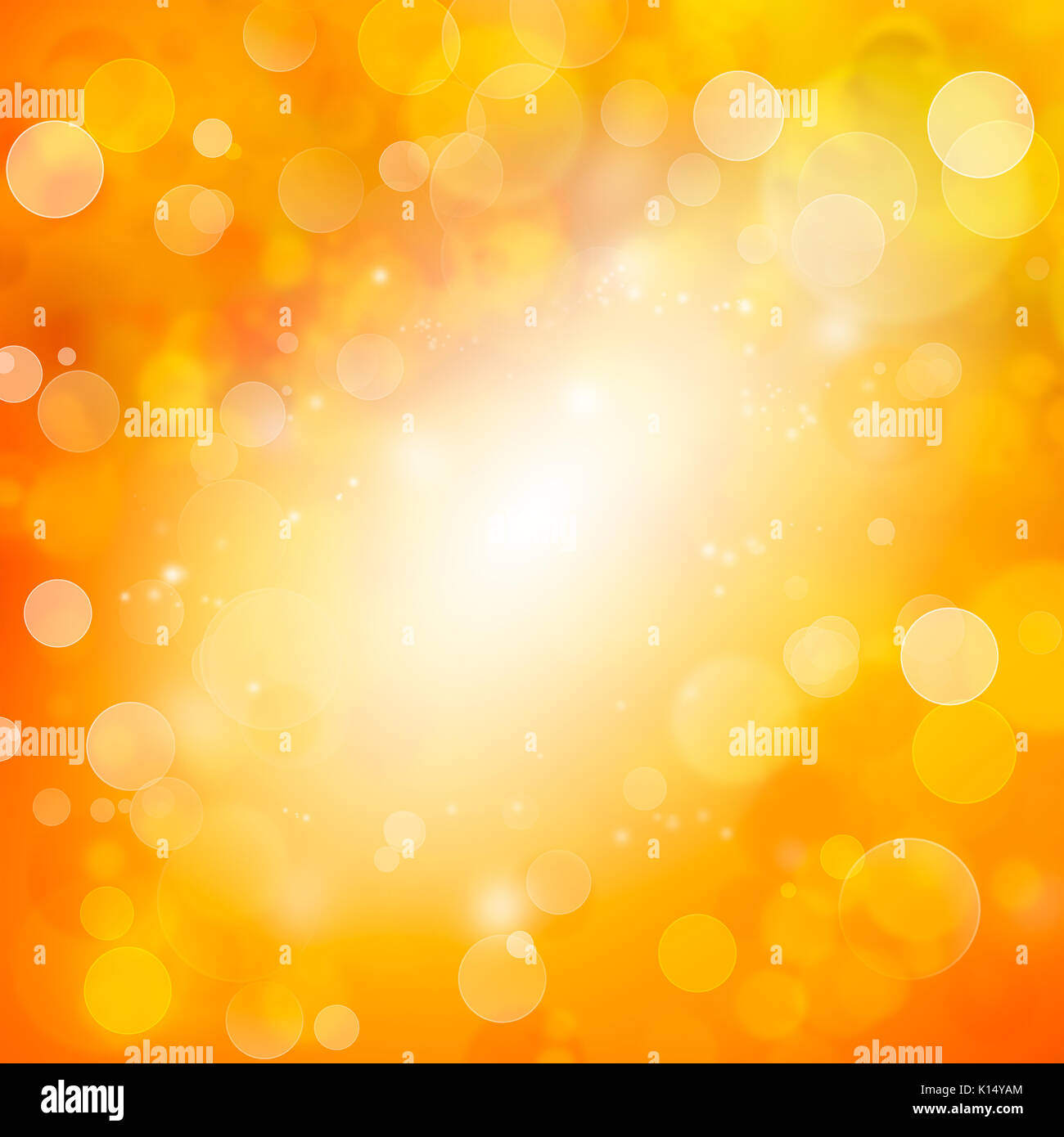 Arancio e giallo cerchi sfondo astratto Foto Stock
