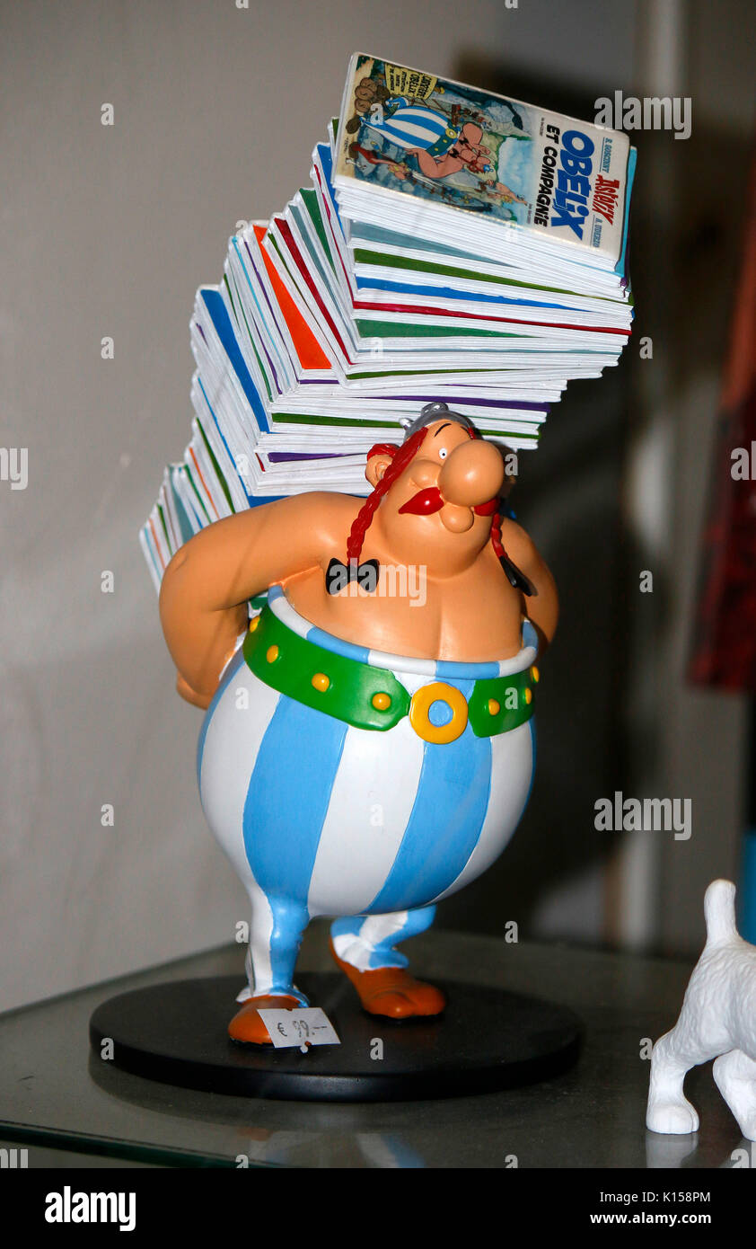 Obelix Comicfigur, Berlino. Foto Stock