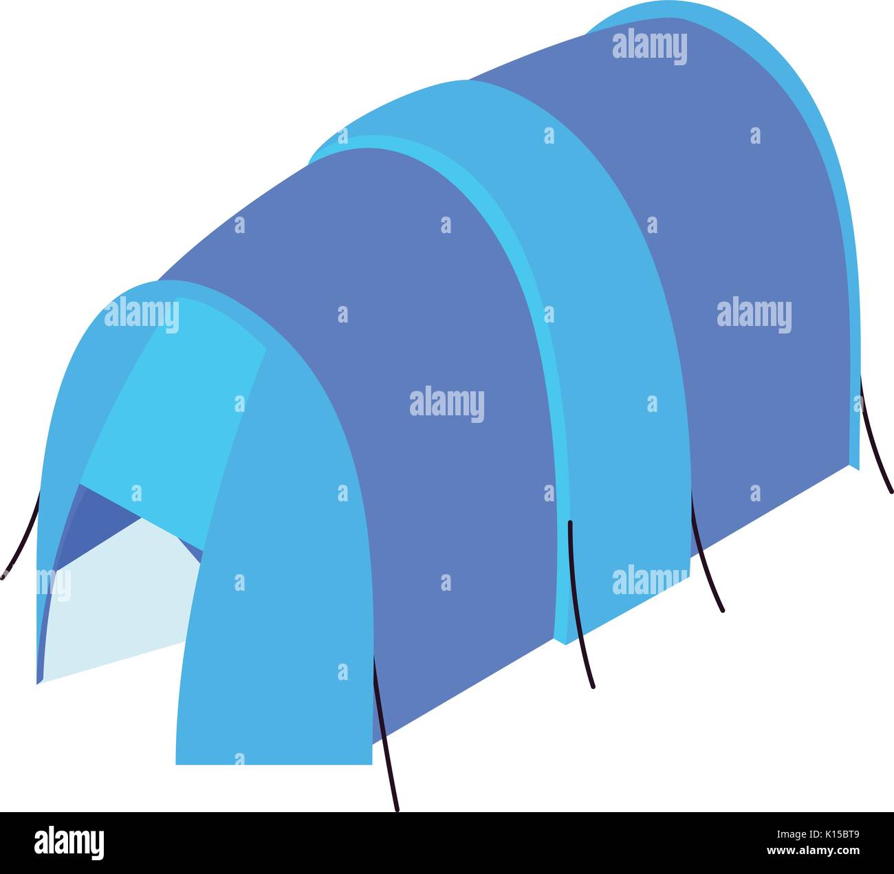 Blu icona tenda isometrica 3d style Illustrazione Vettoriale