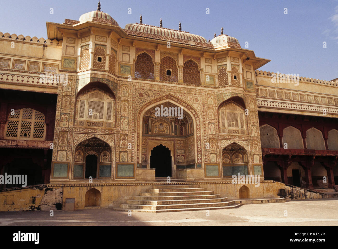 Ganesh cancello in ambra (AMER) Fort, Amer, Rajasthan, India Foto Stock