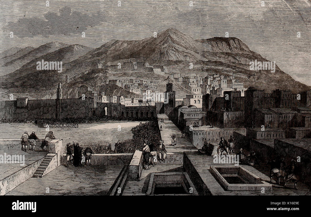 Piazza Grande di Tetuan, Marocco, nel 1860 circa Foto Stock