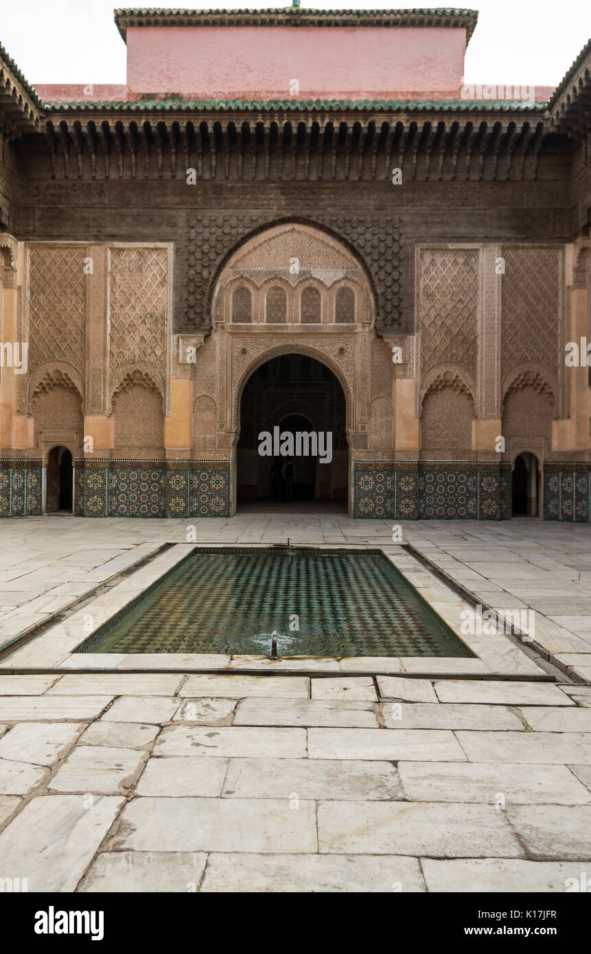 Cortile interno del Museo di Marrakech Foto Stock