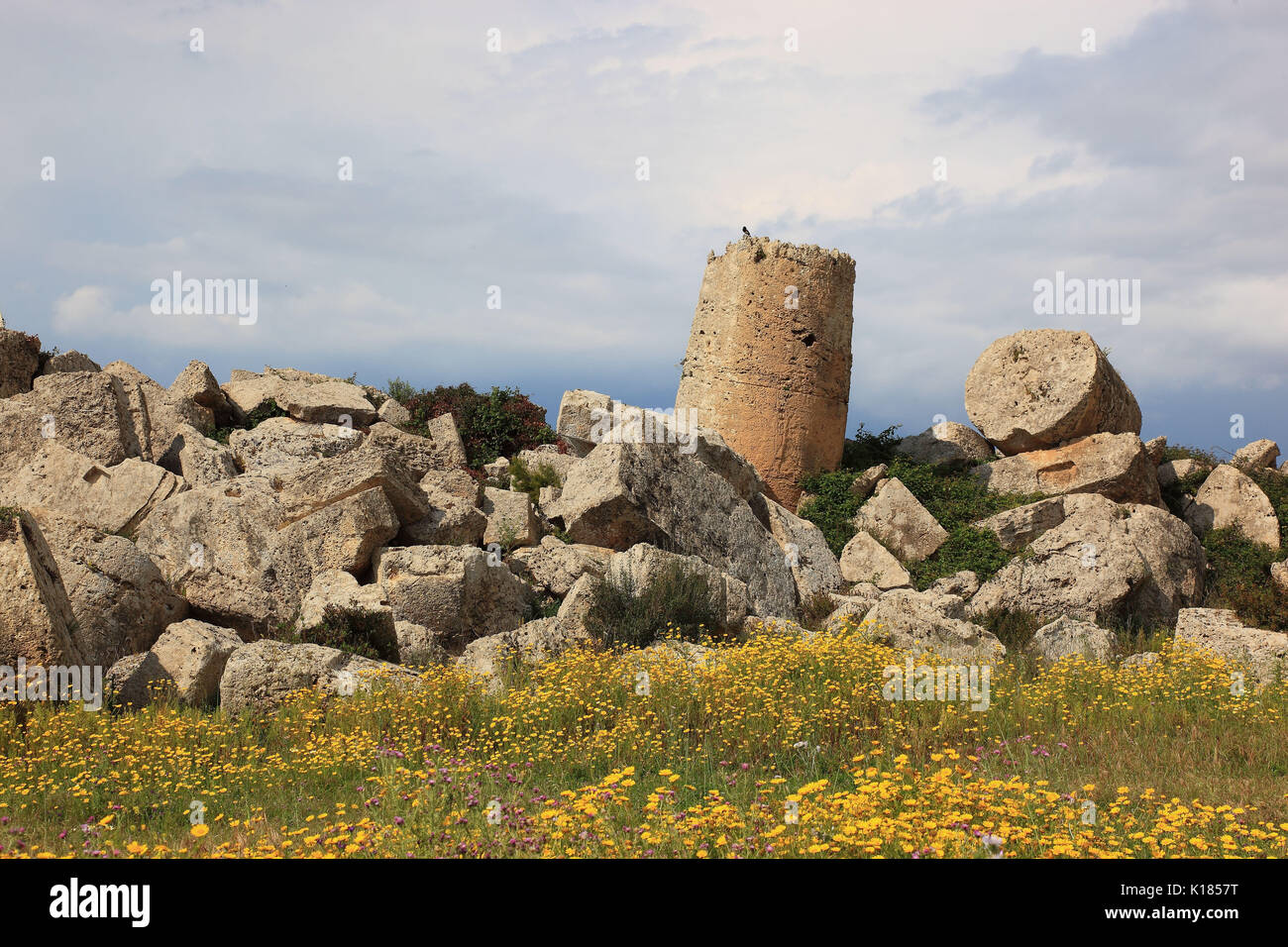 Sicilia, Selinunte, in scavo archeologico sito della provincia di Trapani Foto Stock