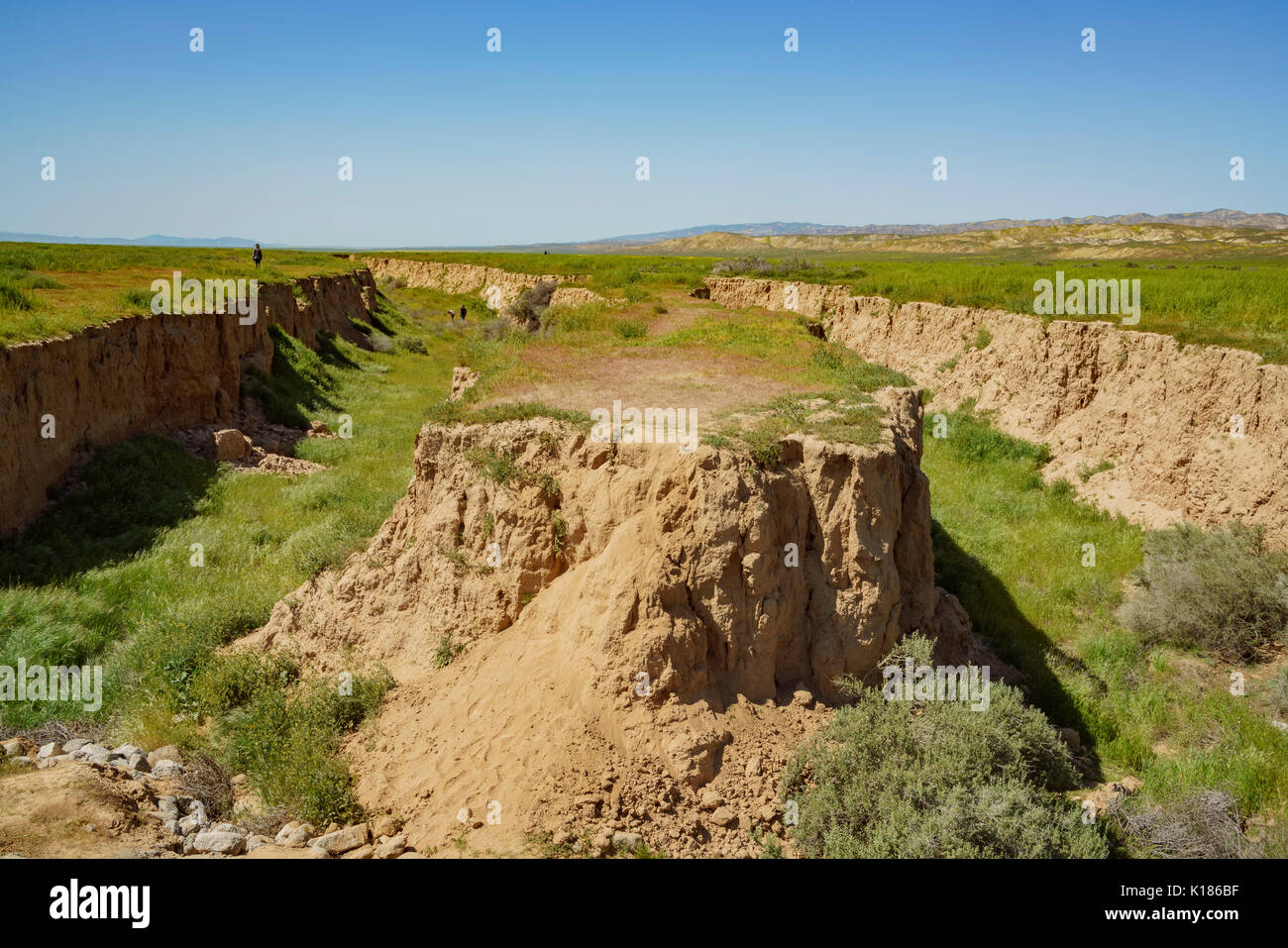 Cliff Carrizo Plain monumento nazionale, California, U.S.A. Foto Stock