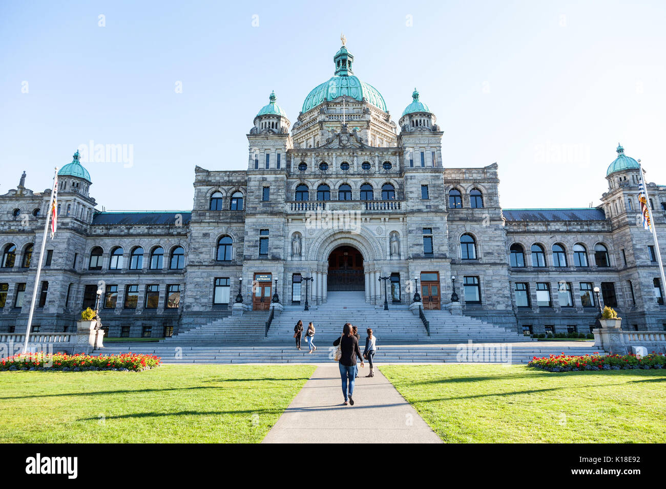 Gli edifici del Parlamento a Victoria, Canada, America del Nord Foto Stock