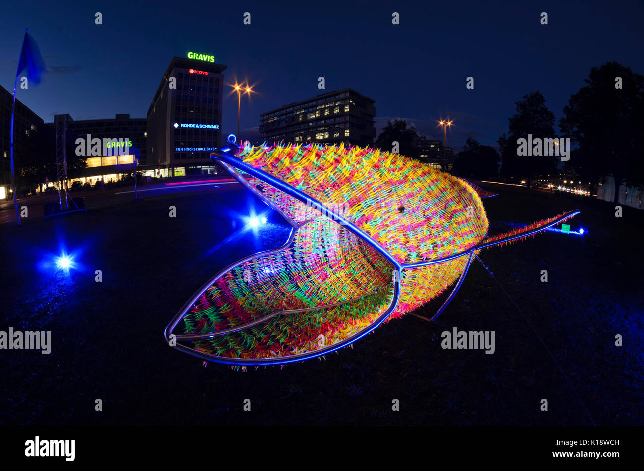 Oggetto luce alla Ernst Reuter-Platz, Berlin, Germania Foto Stock