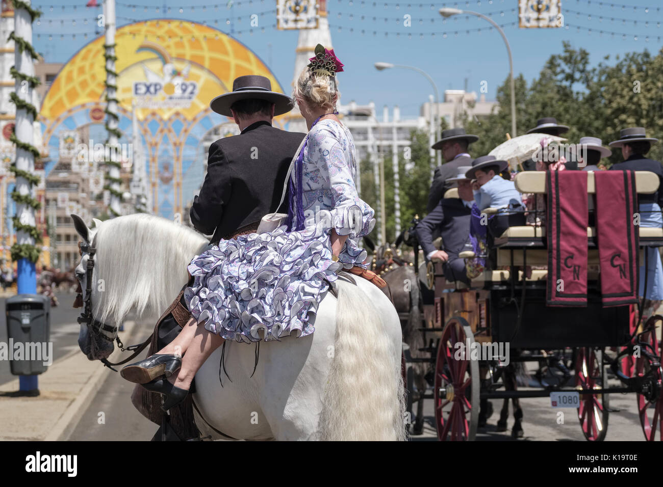 Feria de Sevilla, Sevilla, Andalusia, Spagna Foto Stock
