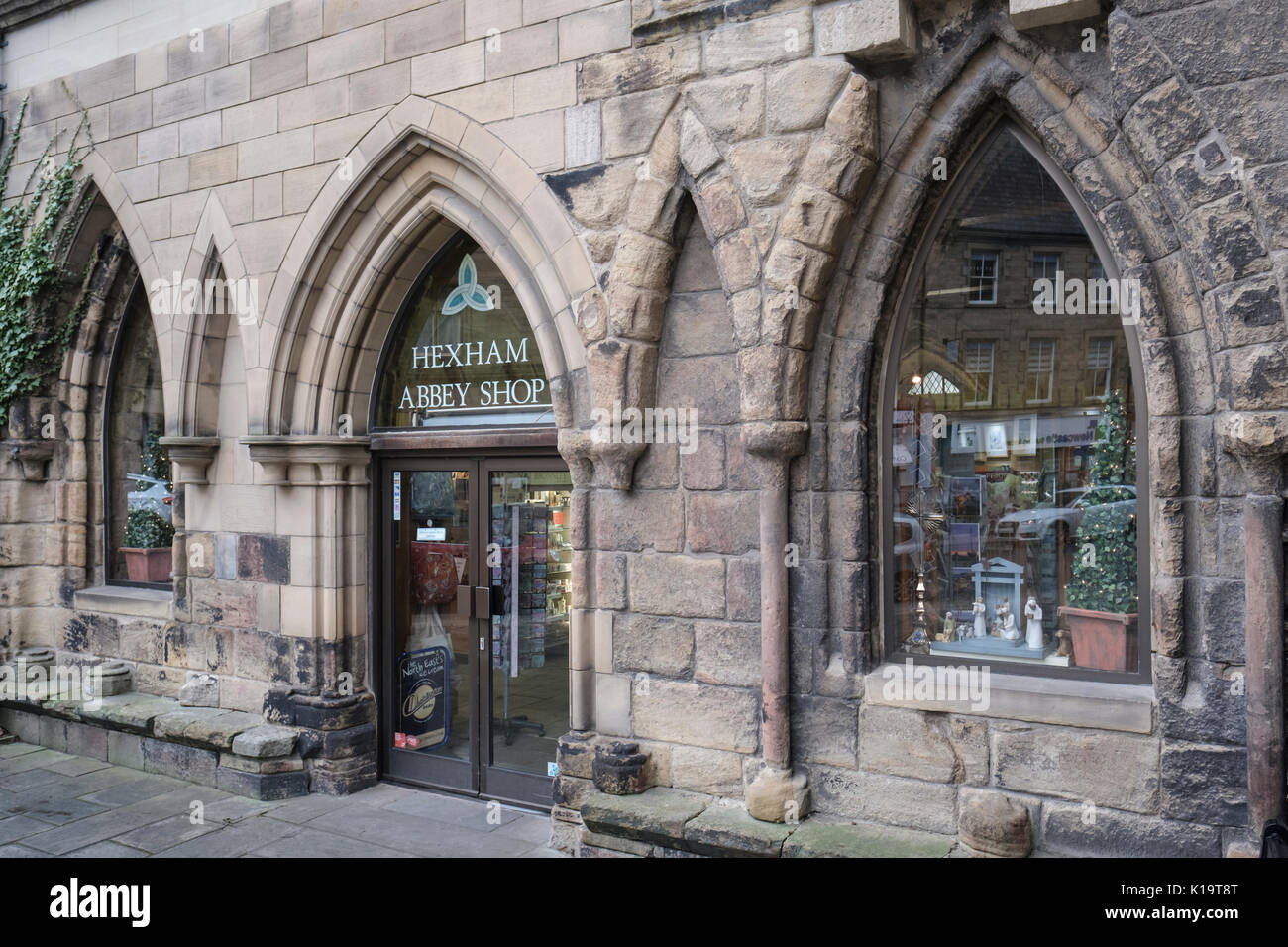 Hexham Abbey Tourist Shop, Hexham, Northumberland, Inghilterra, Foto Stock