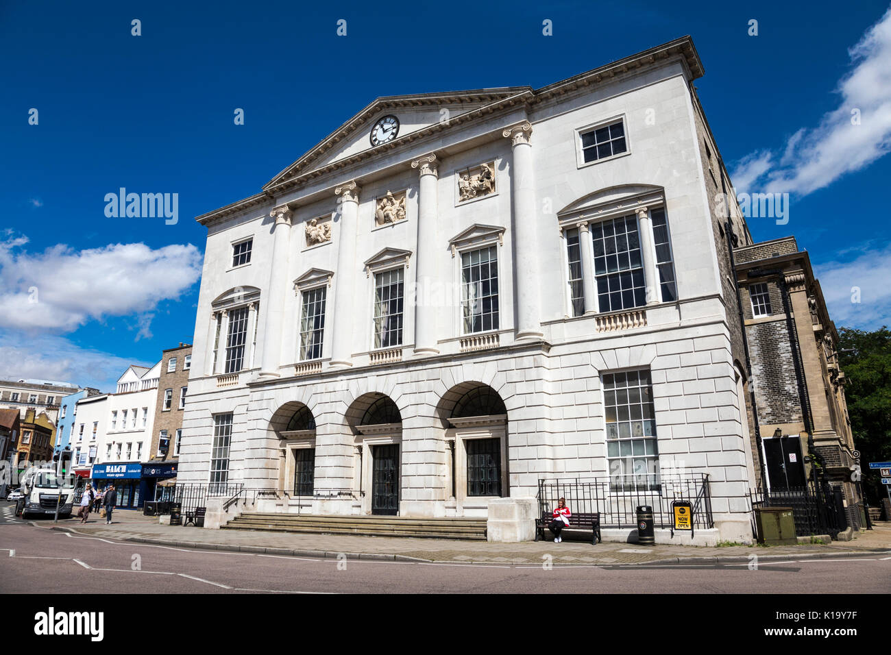 Shire Hall (old town hall) ex Pretura, Chelmsford Essex, Regno Unito Foto Stock