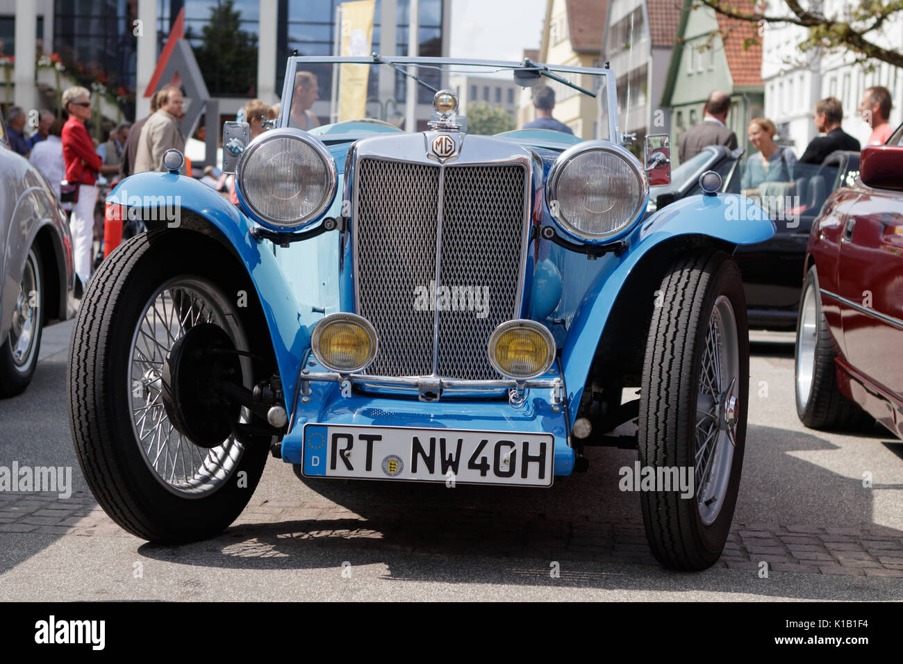 Reutlingen, Germania - 20 agosto 2017: MG oldtimer auto all'Reutlinger Oldtimertag evento su agosto 20, 2017 a Reutlingen, Germania. Foto Stock