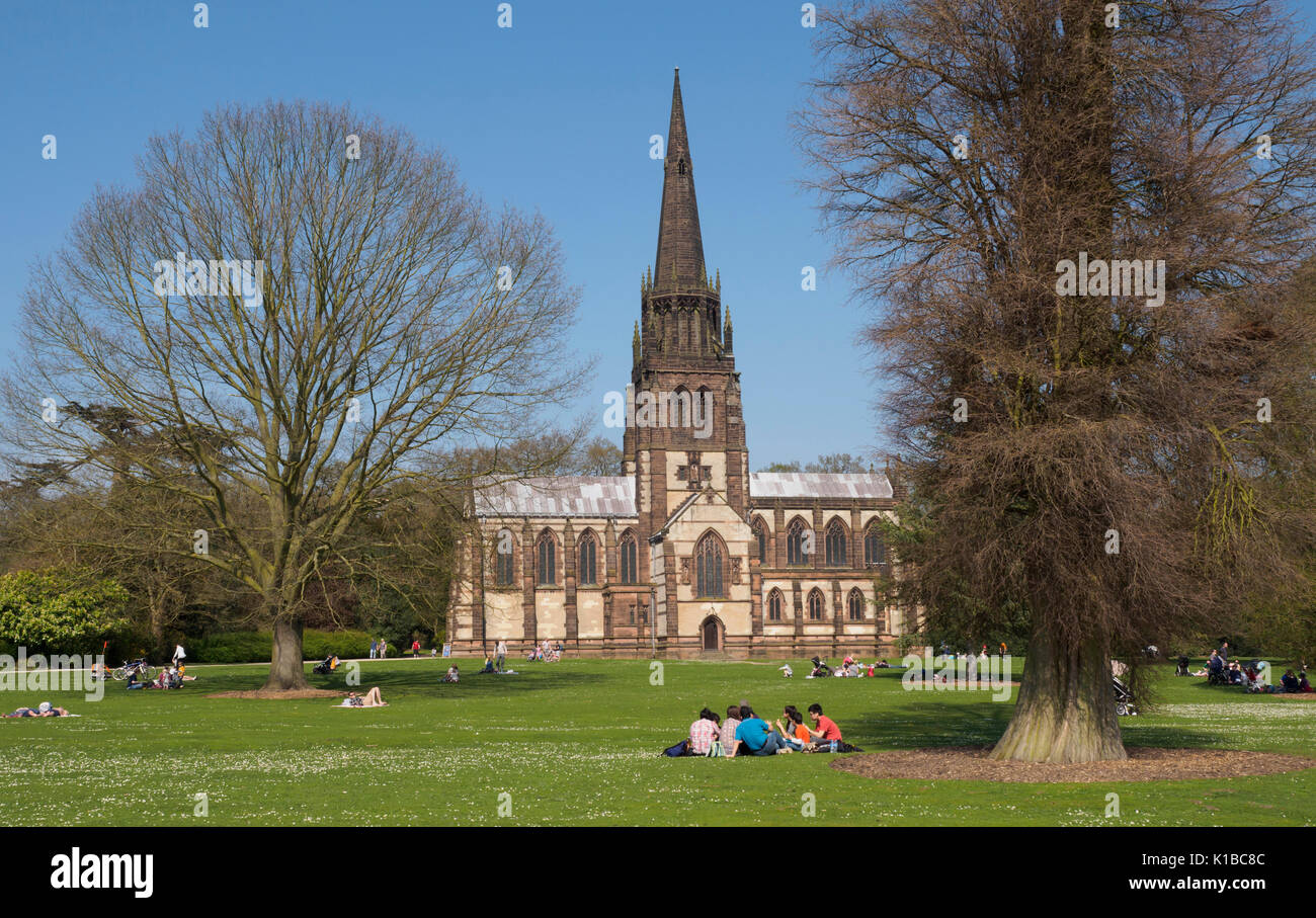 Inghilterra, Nottinghamshire - Clumber Park, il National Trust grande tenuta aperta al pubblico. Cappella di Santa Maria Vergine. Foto Stock