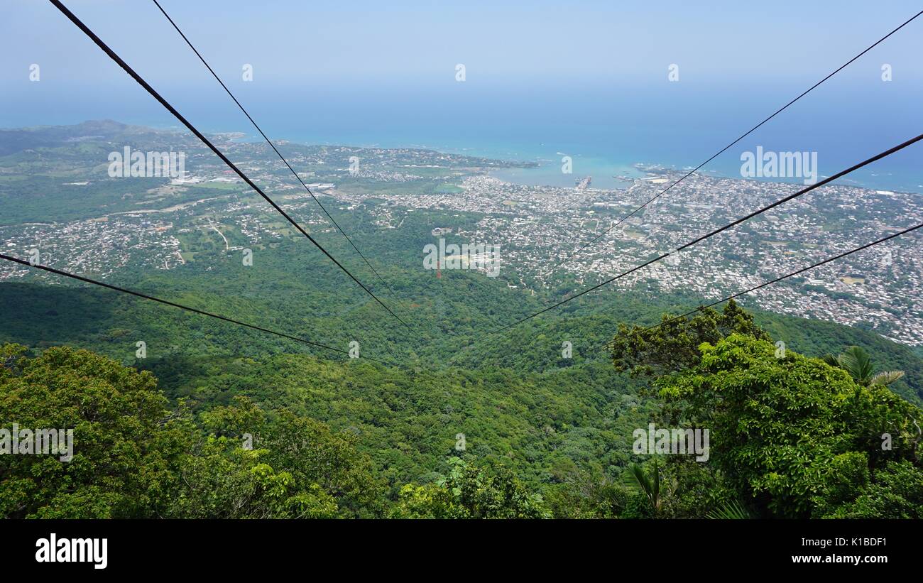 Costa di Puerto plata da Pico de Isabel del torres Foto Stock