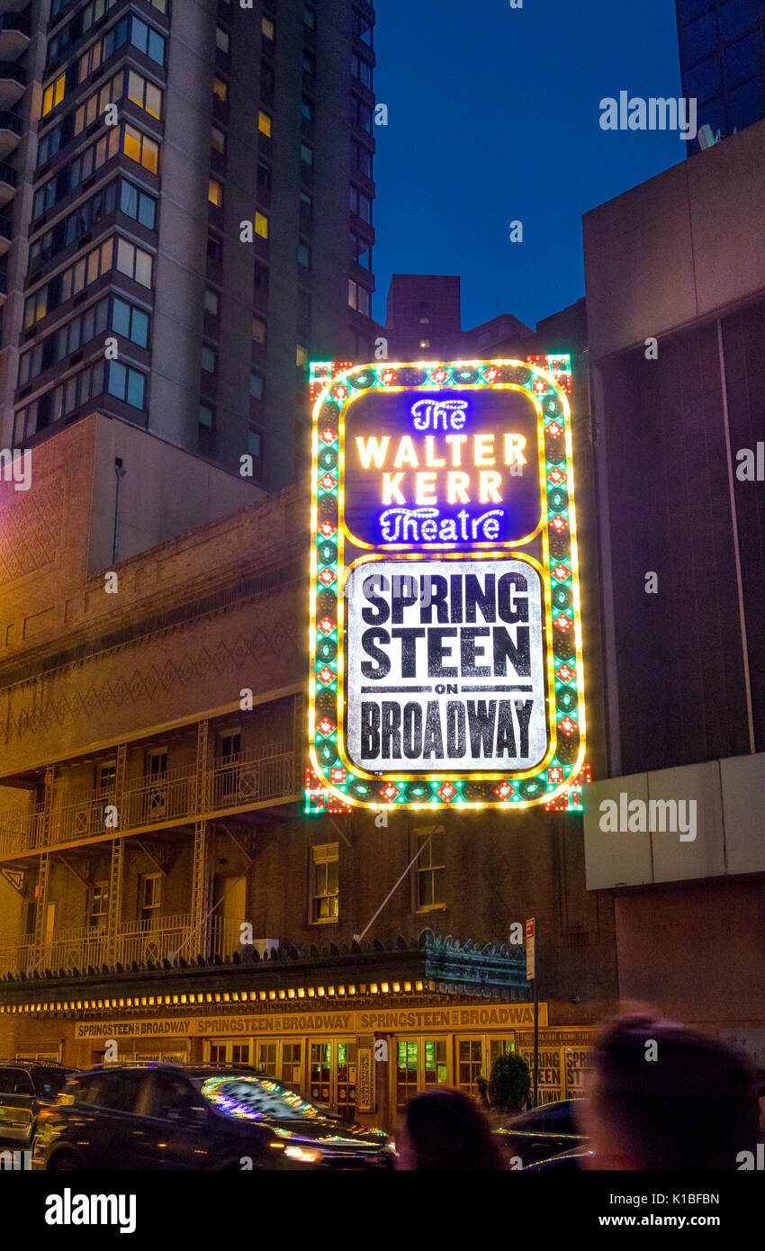 Bruce Springsteen in un one-man show di Broadway Foto Stock