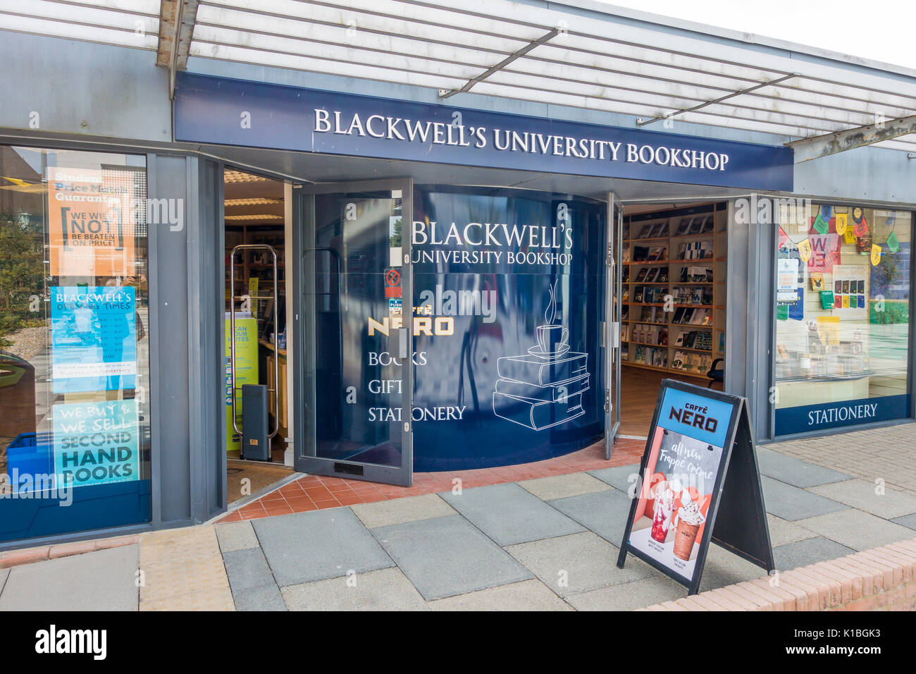 Blackwell's,Università Bookshop,Università di Kent,UKC, Canterbury,Kent,Inghilterra Foto Stock