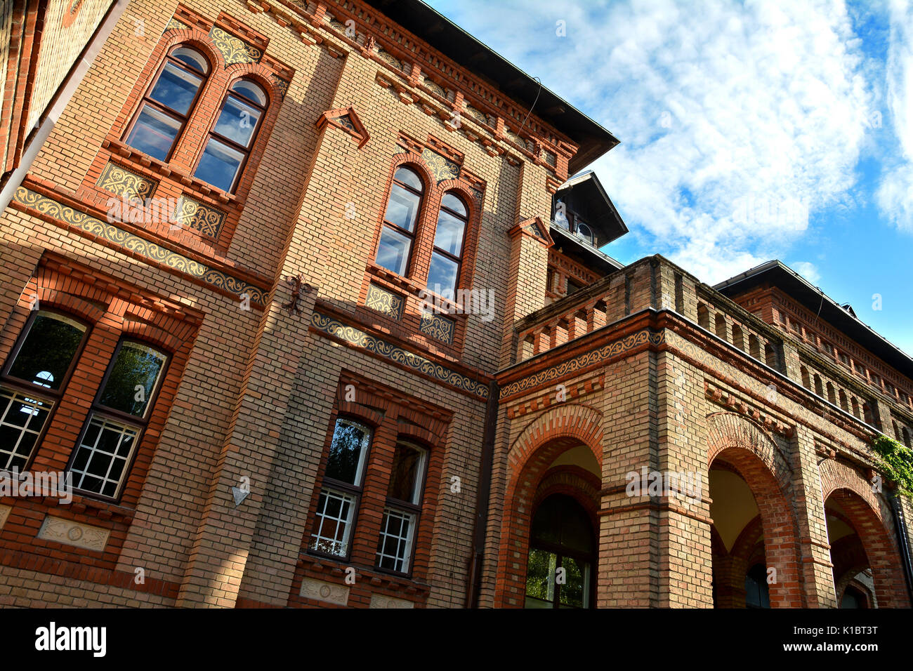 Club Ginnici edificio centrale dove sono la formazione di ginnasti per spettacoli in competizioni di Ginnastica Sport e programmi ricreativi. Foto Stock