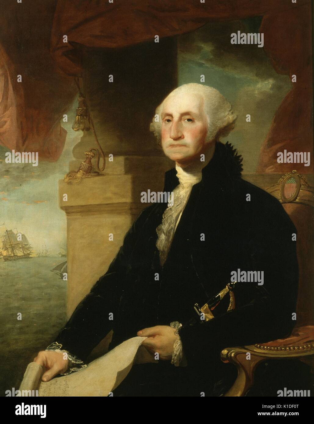 George Washington, ritratto dipinto da constable-Hamilton, 1794. dalla biblioteca pubblica di new york. Foto Stock