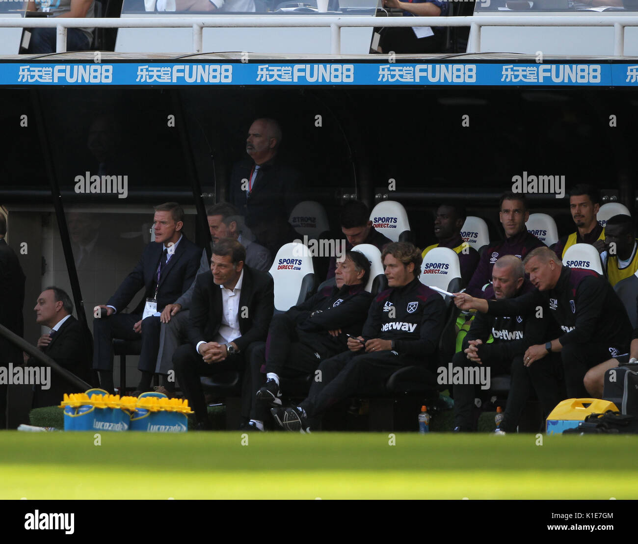 SLAVEN BILIC BANCO & Newcastle United V West Ham ONU St James Park Newcastle Inghilterra 26 Agosto 2017 Foto Stock