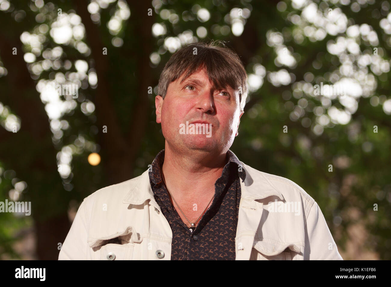 Edimburgo, Scozia il 27 agosto. Giorno 16 Edinburgh International Book Festival. Nella foto: Simon Armitage, poeta inglese, drammaturgo e romanziere Credito: pak@ Mera/Alamy Live News Foto Stock