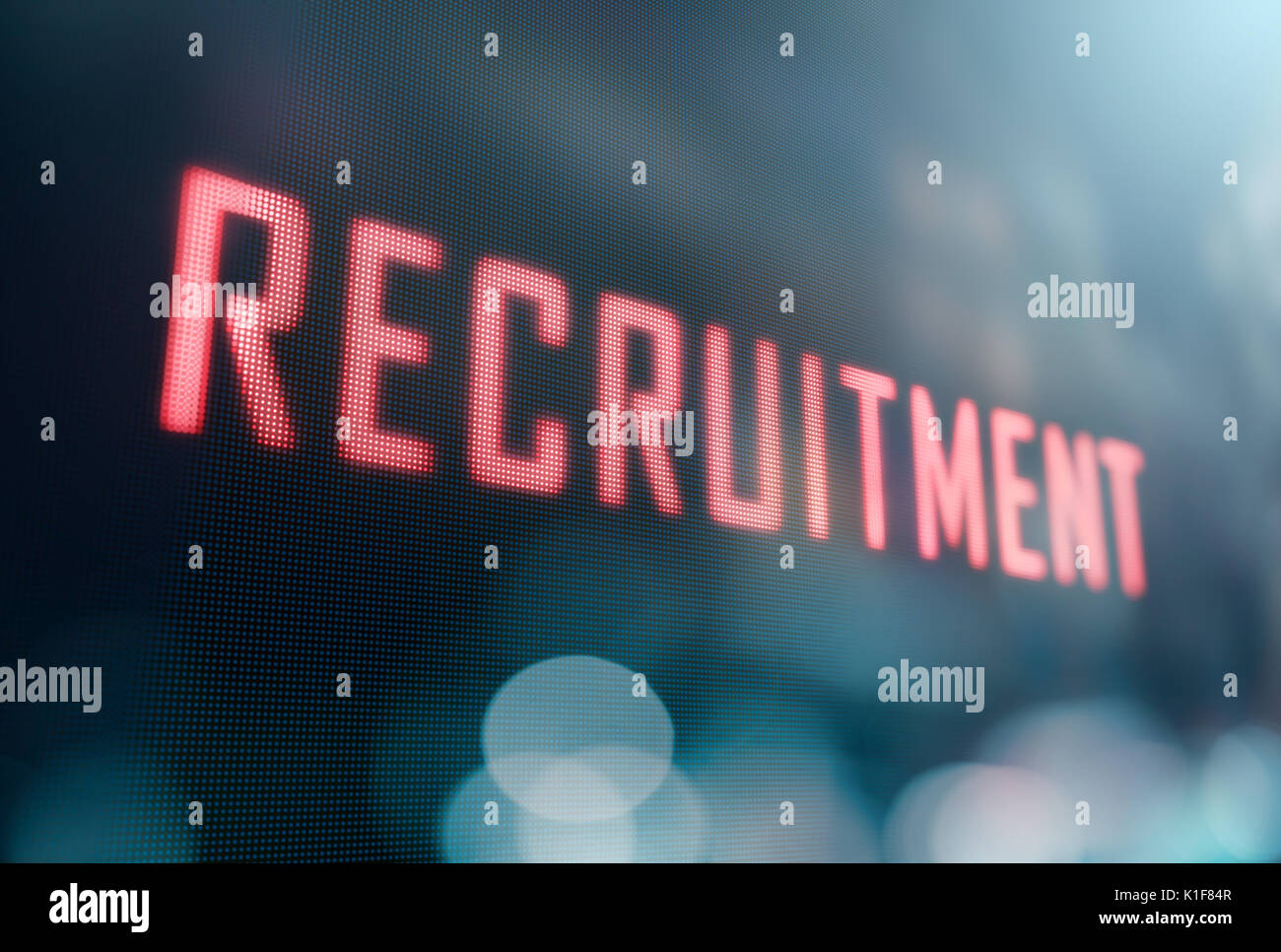 Il display a LED - Reclutamento Foto Stock