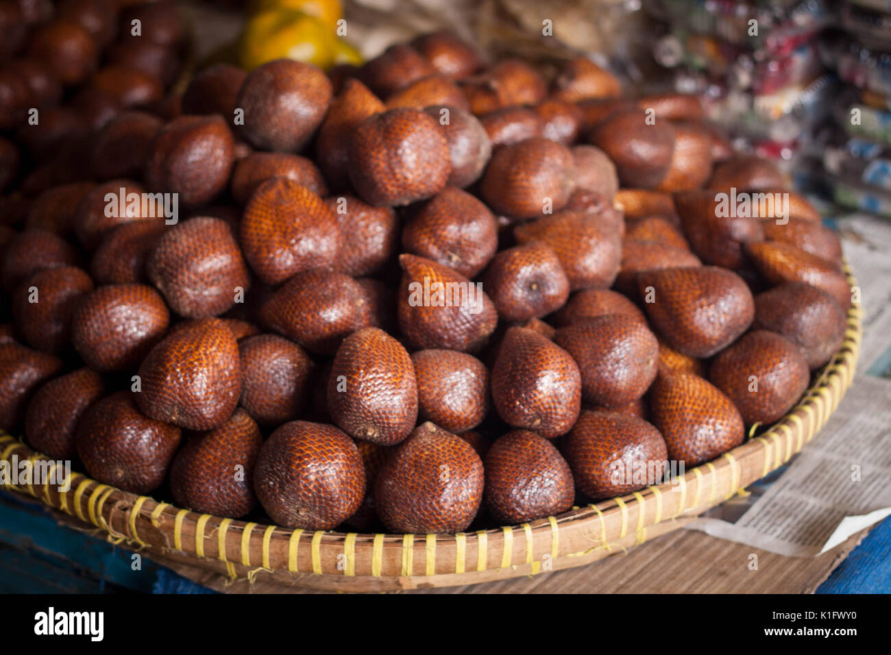 Un cibo esotico dall Asia salak dall Indonesia java Foto Stock