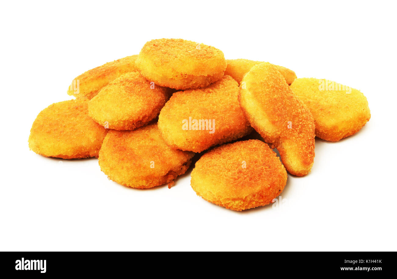 Pepite isolato su uno sfondo bianco Foto Stock