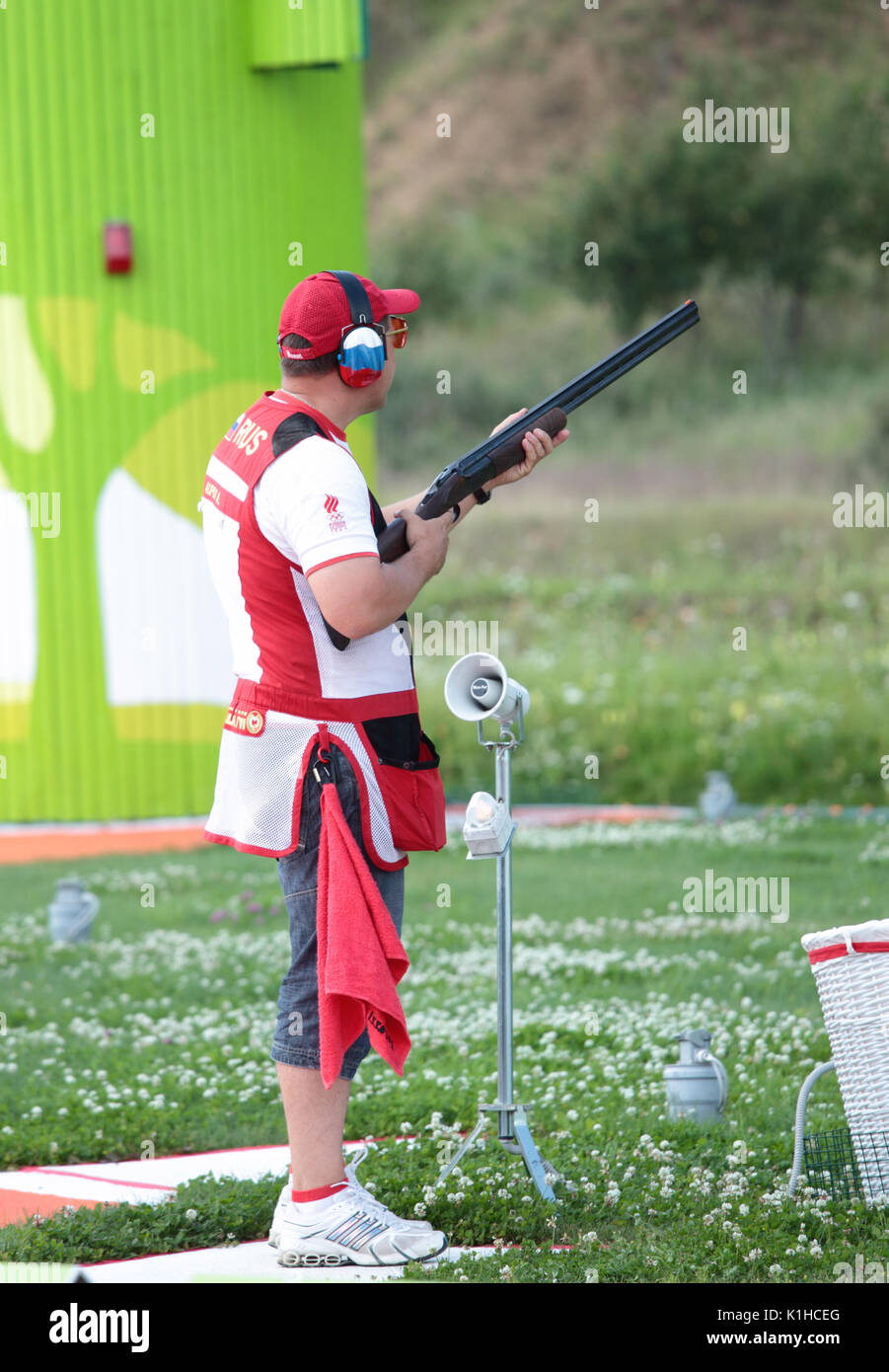 Mosca, Russia - luglio 9: Membro della squadra olimpica russa Alexei Alipov aperto durante la sessione di allenamento prima le Olimpiadi di Londra nella Lisya Nora sport Foto Stock