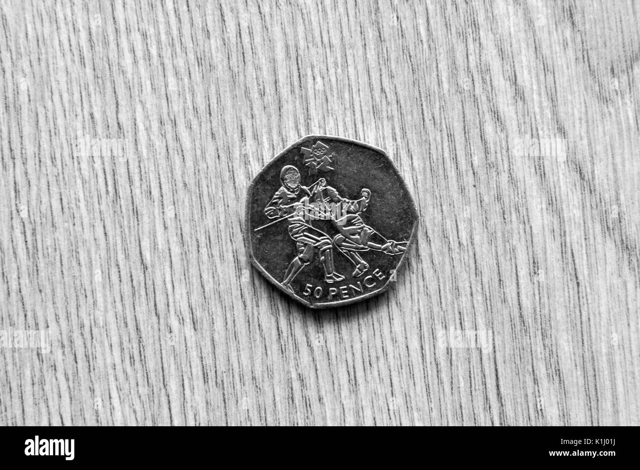 Mix di monete Britanniche - pence, penny, libbre Foto Stock