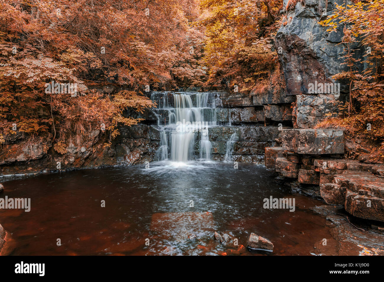 A cascata grotta gibson Foto Stock