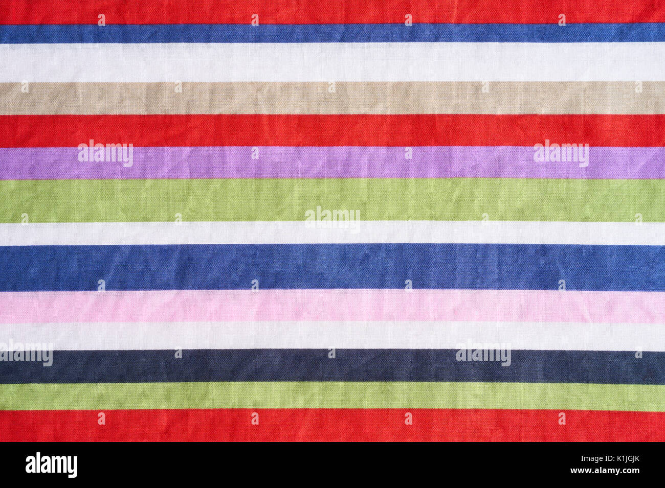 Tessili strisce multicolore tessuto come sfondo Foto Stock