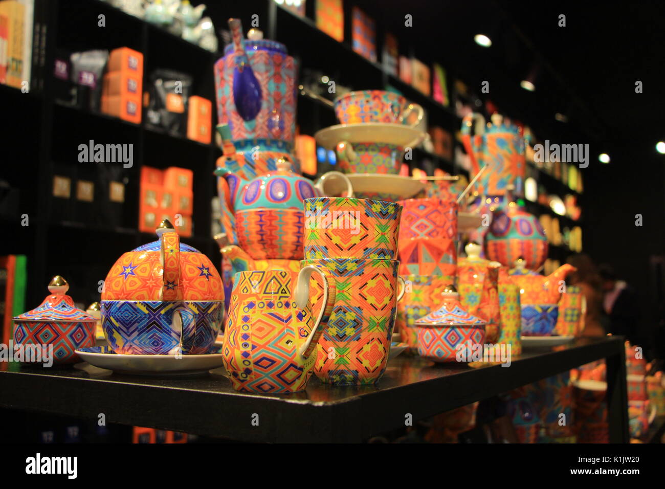 Ceramiche colorate a Melbourne Foto Stock