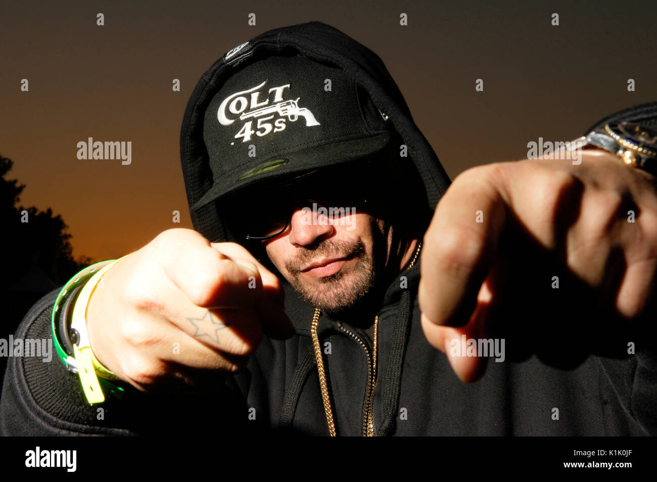 Daniel o’Connor aka Danny Boy la Coka nostra House Pain backstage 2007 Neighborhood Music Festival LA Coliseum Los Angeles, California Foto Stock