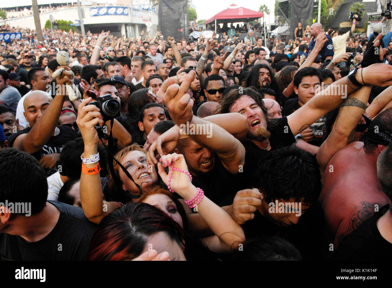Korn folla giorno 3 seconda annua sunset strip music festival settembre 12,2009 Los Angeles, California. Foto Stock