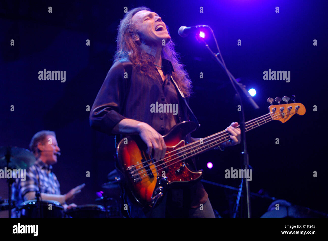 (L-R) Don Henley Timothy B. Schmit Eagles esecuzione 2008 Stagecoach Country Music Festival Indio. Foto Stock