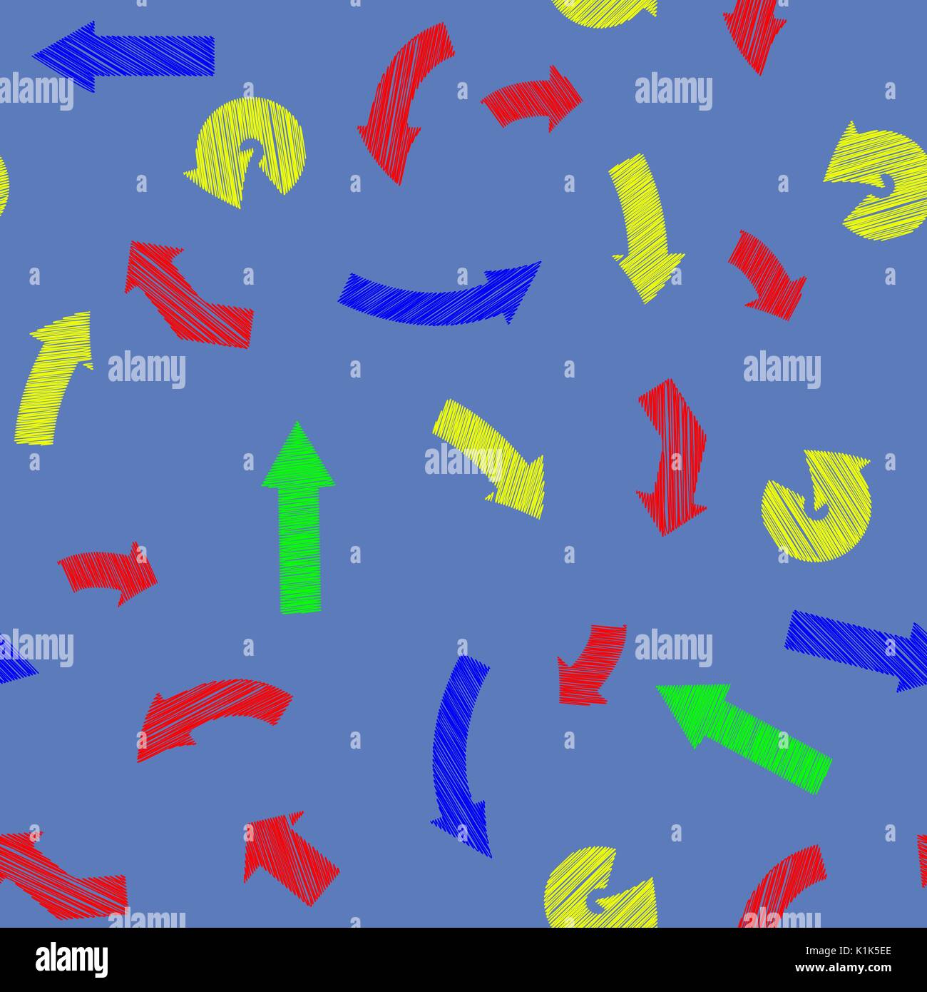 Diverse frecce colorate modello senza giunture Illustrazione Vettoriale