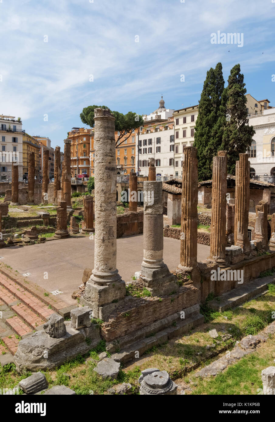 L'Area Sacra, Piazza Largo di Torre Argentina a Roma Foto Stock