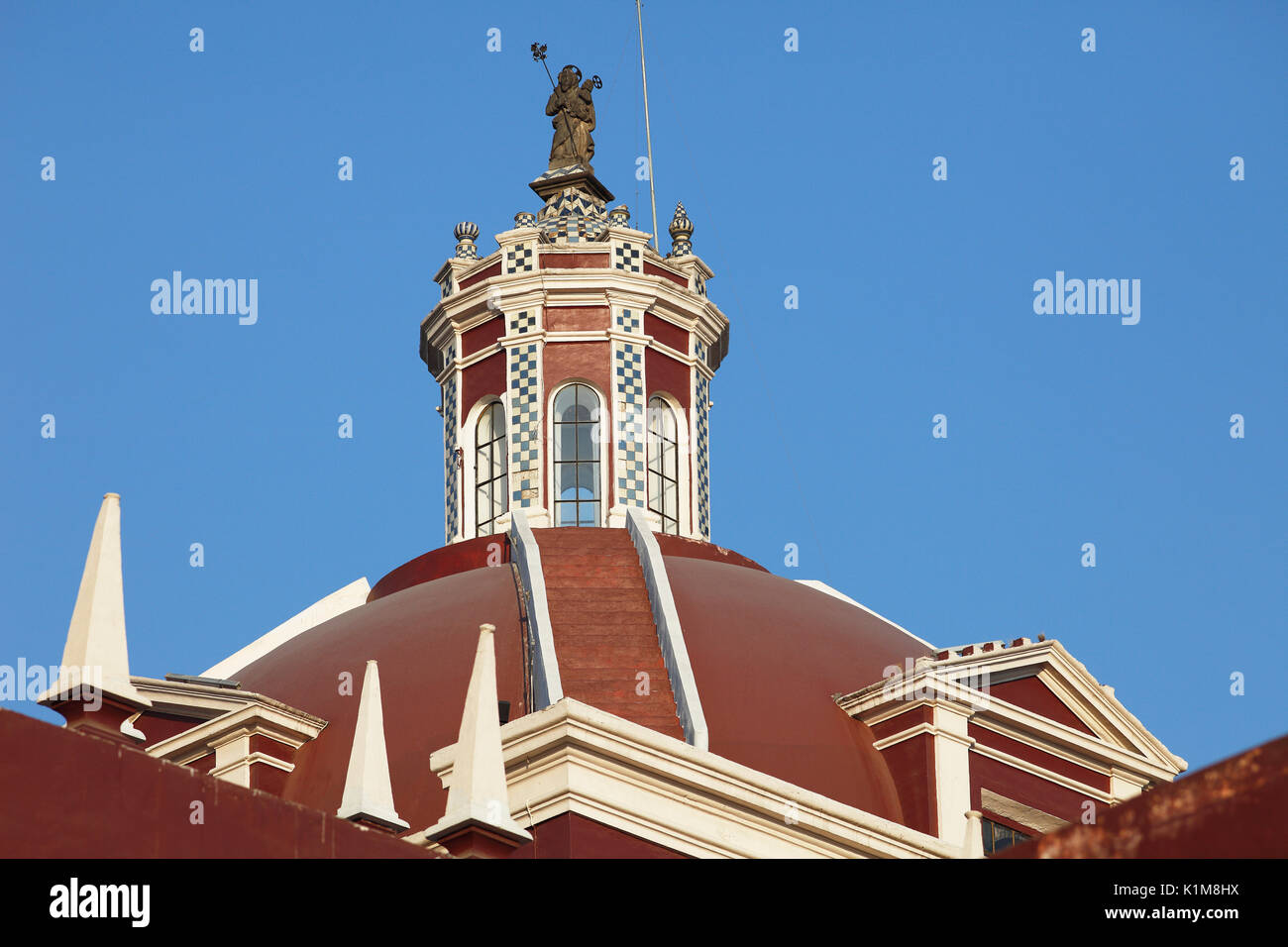 Chiesa torre della cattedrale, Puebla, stato di Puebla, Messico Foto Stock