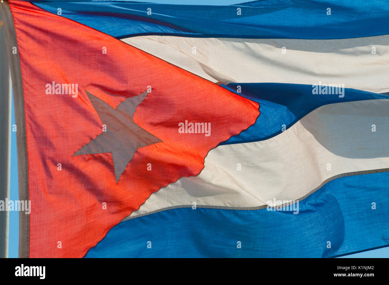 Cubano bandiera nazionale Foto Stock