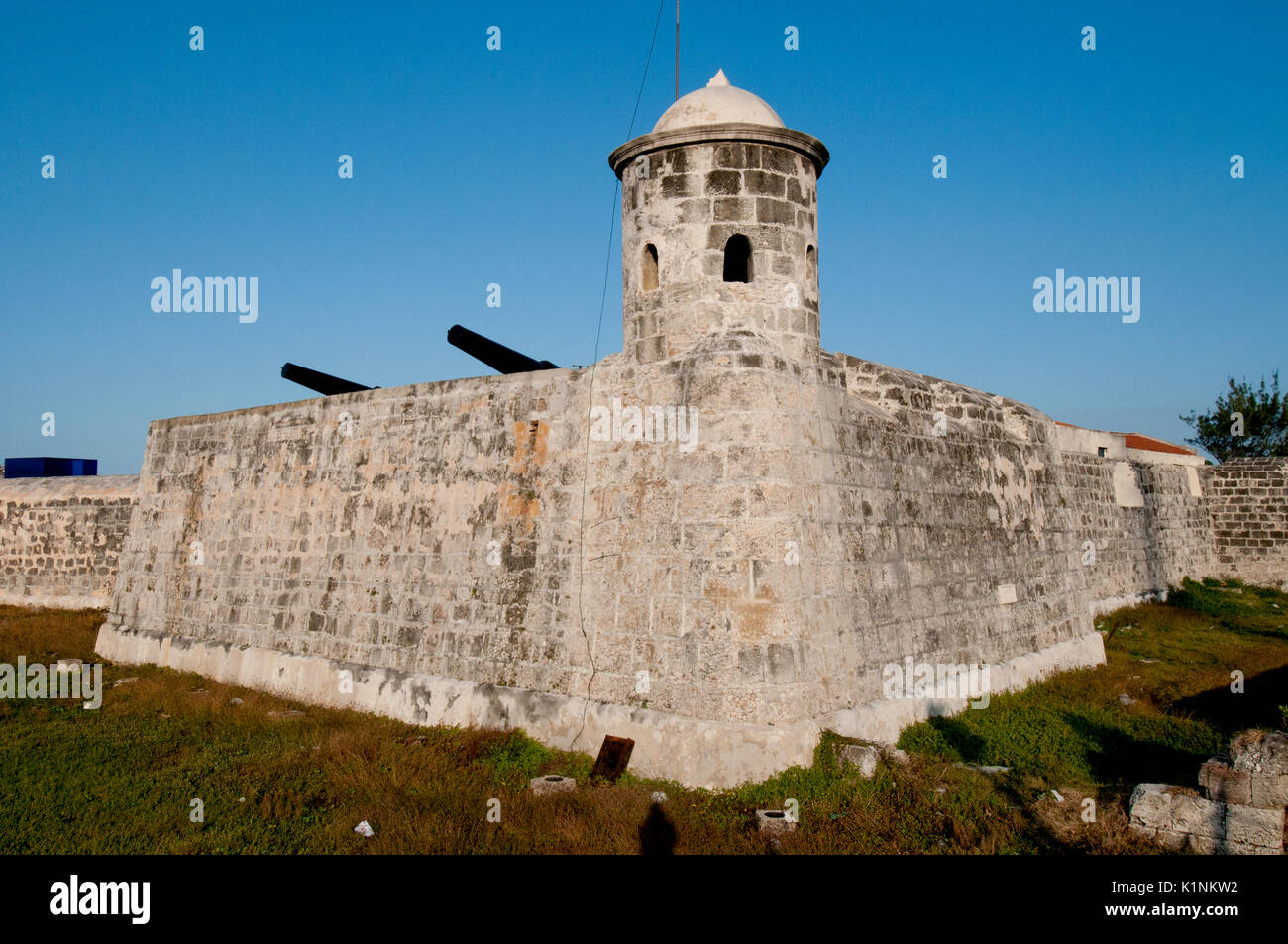 Castillo de San Salvador de la punta (San Salvador Castello alla punta) in Havana Cuba costruita tra il 1598 e il 1600 Foto Stock