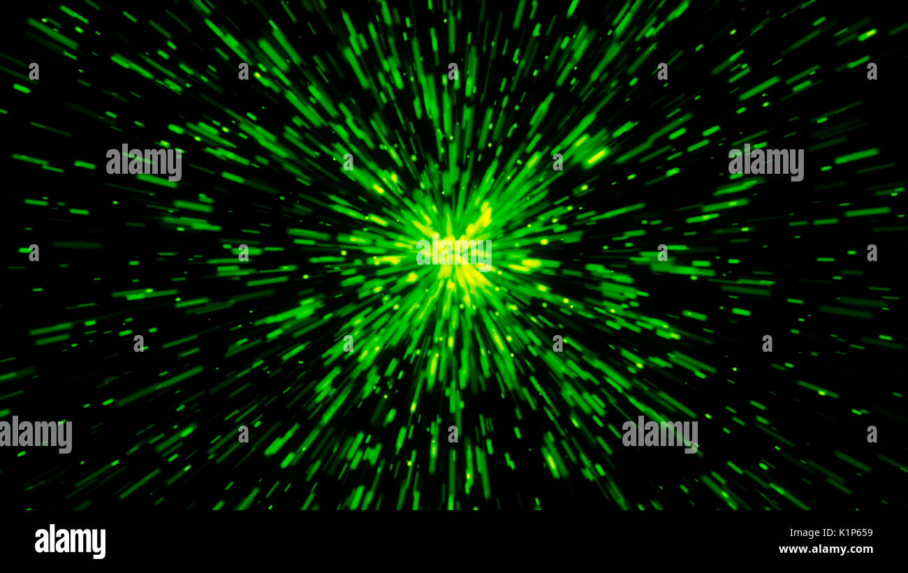 Abstract sfondo con Hyperspace Travel Foto Stock