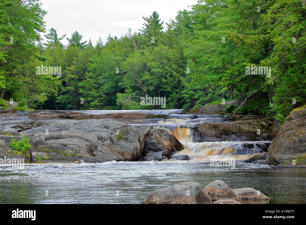 Mill Falls in Kejimkujik Parco Nazionale in Nova Scotia, Canada Foto Stock